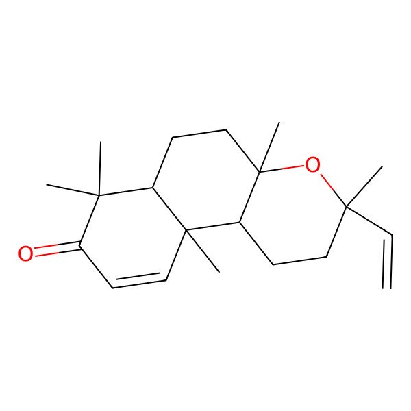 2D Structure of 3-Ethenyl-3,4a,7,7,10a-pentamethyl-1,2,5,6,6a,10b-hexahydrobenzo[f]chromen-8-one
