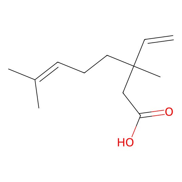 2D Structure of 3-Ethenyl-3,7-dimethyloct-6-enoic acid