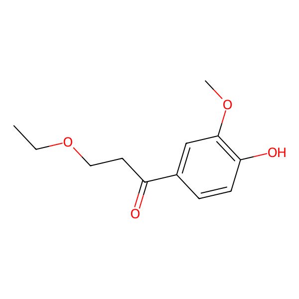 2D Structure of 3-Ethoxy-1-(4-hydroxy-3-methoxyphenyl)propan-1-one 2D Structure of 3-Ethoxy-1-(4-hydroxy-3-methoxyphenyl)propan-1-one