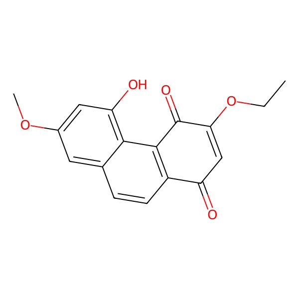 2D Structure of 3-Ethoxy-5-hydroxy-7-methoxyphenanthrene-1,4-dione 2D Structure of 3-Ethoxy-5-hydroxy-7-methoxyphenanthrene-1,4-dione