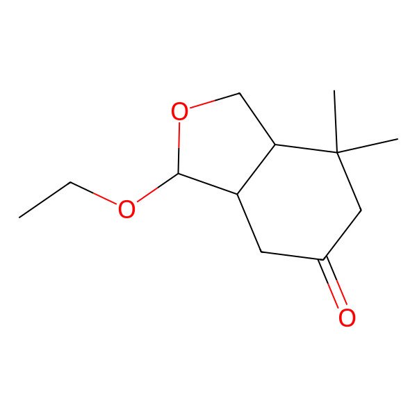 2D Structure of 3-Ethoxy-7,7-dimethyl-1,3,3a,4,6,7a-hexahydro-2-benzofuran-5-one 2D Structure of 3-Ethoxy-7,7-dimethyl-1,3,3a,4,6,7a-hexahydro-2-benzofuran-5-one