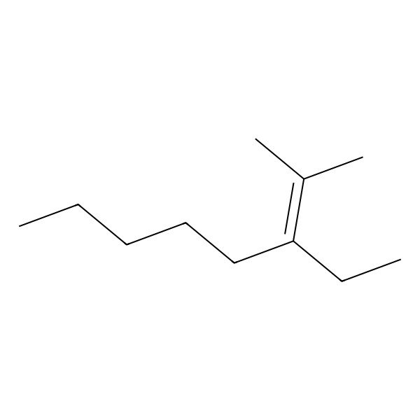 2D Structure of 3-Ethyl-2-methyloct-2-ene