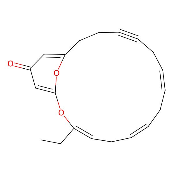 2D Structure of 3-Ethyl-2,20-dioxabicyclo[14.3.1]icosa-1(19),3,6,9,16-pentaen-12-yn-18-one
