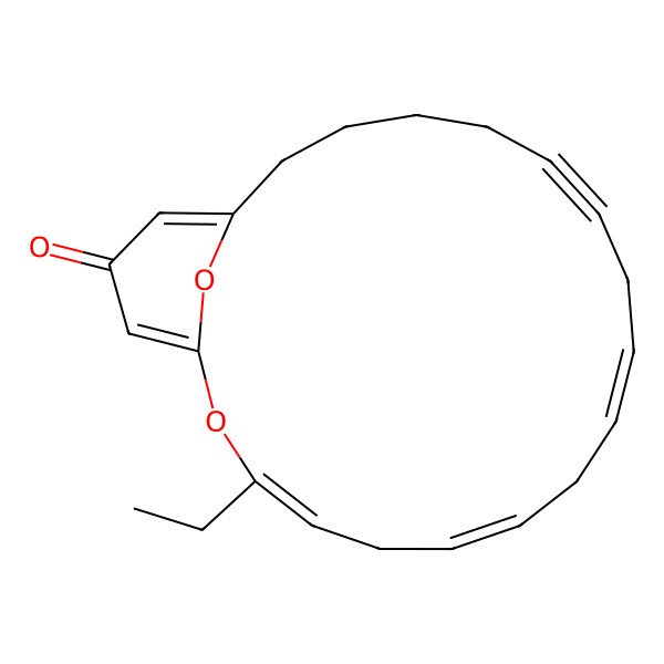 2D Structure of 3-Ethyl-2,22-dioxabicyclo[16.3.1]docosa-1(21),3,6,9,18-pentaen-12-yn-20-one