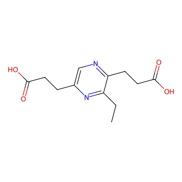2D Structure of 3-Ethyl-2,5-pyrazinedipropanoic acid