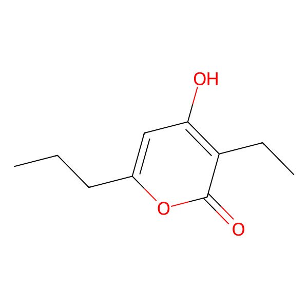 2D Structure of 3-Ethyl-4-hydroxy-6-propyl-2H-pyran-2-one