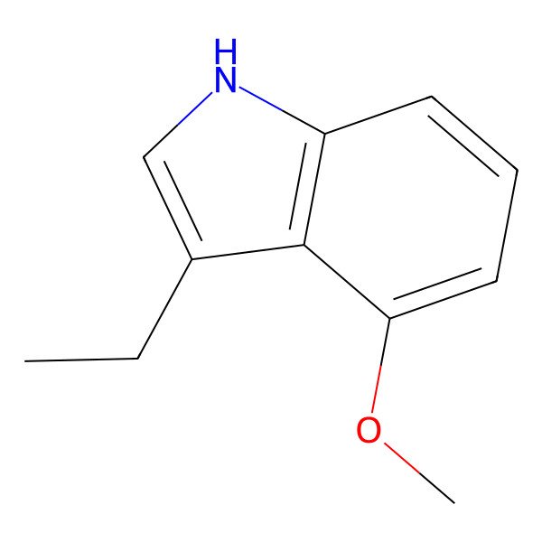 2D Structure of 3-Ethyl-4-methoxy-1H-indole