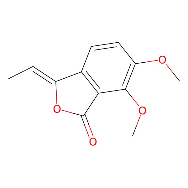 2D Structure of 3-Ethylidene-6,7-dimethoxy-2-benzofuran-1-one