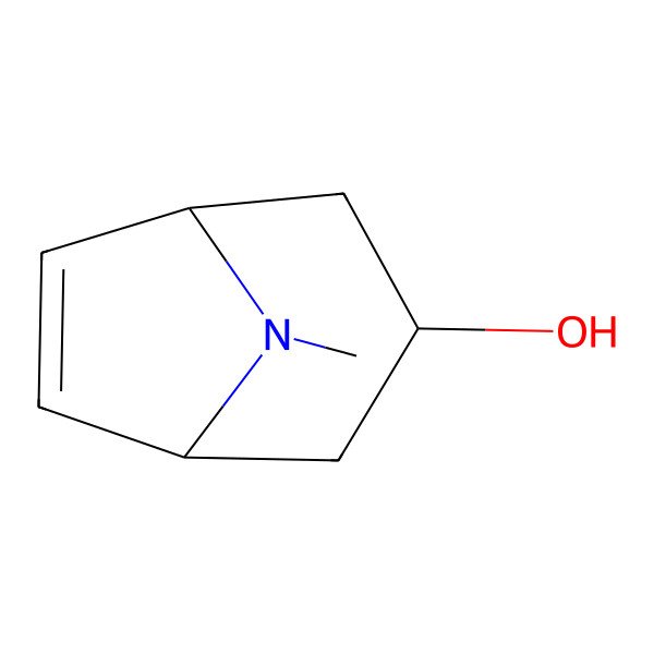 2D Structure of (3-exo)-8-Methyl-8-azabicyclo[3.2.1]oct-6-en-3-ol