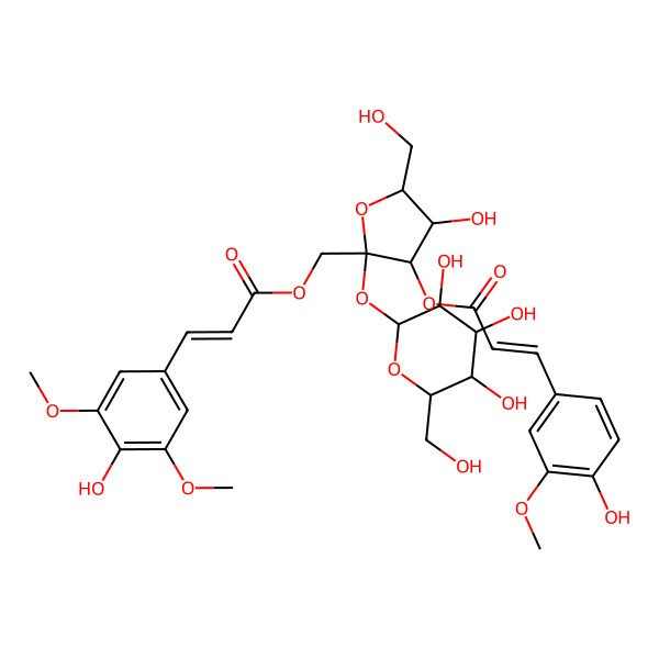2D Structure of 3-Feruloyl-1-Sinapoyl sucrose