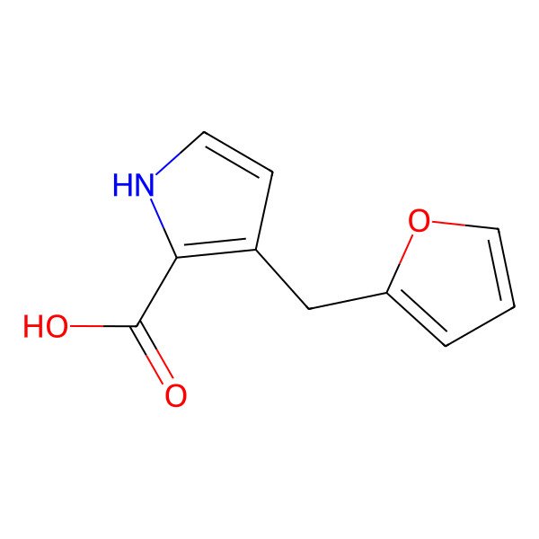 2D Structure of 3-(furan-2-ylmethyl)-1H-pyrrole-2-carboxylic acid