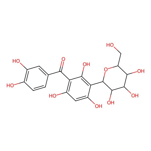 2D Structure of 3-Glucosyl-2,3',4,4',6-pentahydroxybenzophenone