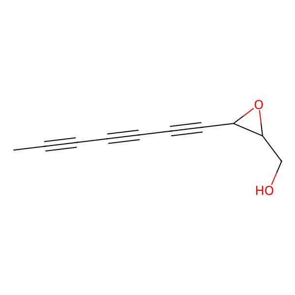 2D Structure of (3-Hepta-1,3,5-triynyloxiran-2-yl)methanol