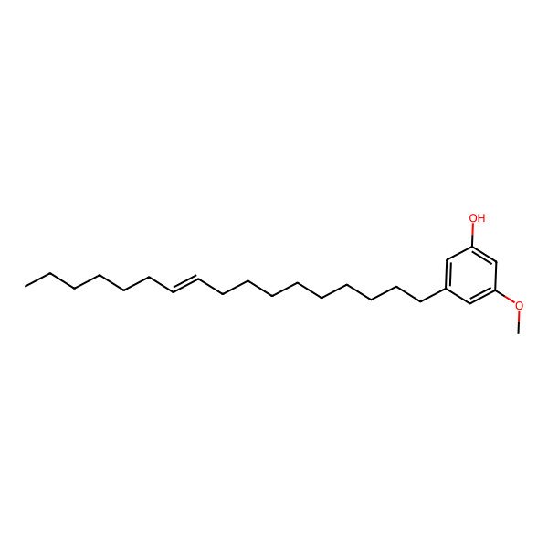2D Structure of 3-Heptadec-10-enyl-5-methoxyphenol
