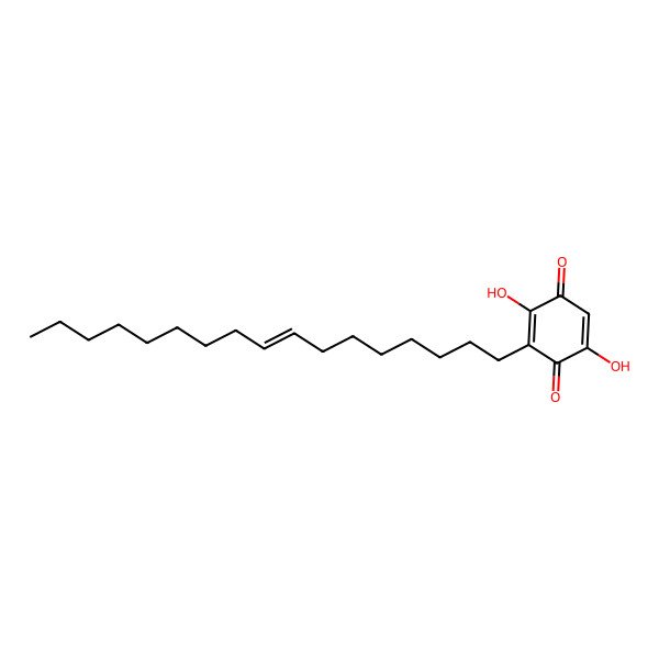 2D Structure of 3-Heptadec-8-enyl-2,5-dihydroxycyclohexa-2,5-diene-1,4-dione 2D Structure of 3-Heptadec-8-enyl-2,5-dihydroxycyclohexa-2,5-diene-1,4-dione