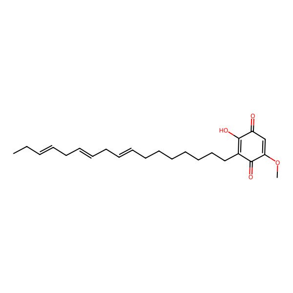 2D Structure of 3-Heptadeca-8,11,14-trienyl-2-hydroxy-5-methoxycyclohexa-2,5-diene-1,4-dione