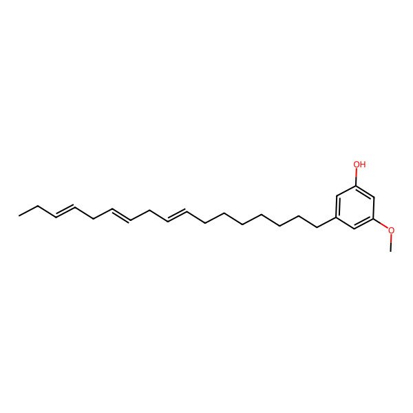 2D Structure of 3-Heptadeca-8,11,14-trienyl-5-methoxyphenol