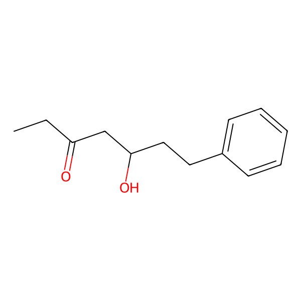 2D Structure of 3-Heptanone, 5-hydroxy-7-phenyl-