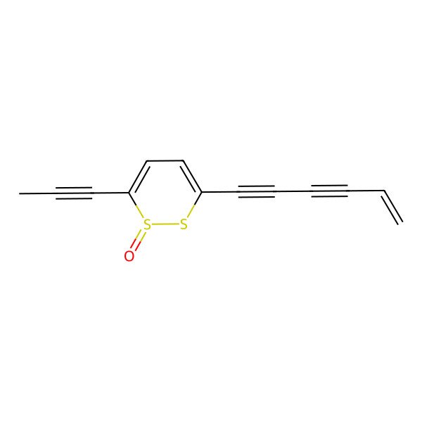 2D Structure of 3-Hex-5-en-1,3-diynyl-6-prop-1-ynyldithiine 1-oxide