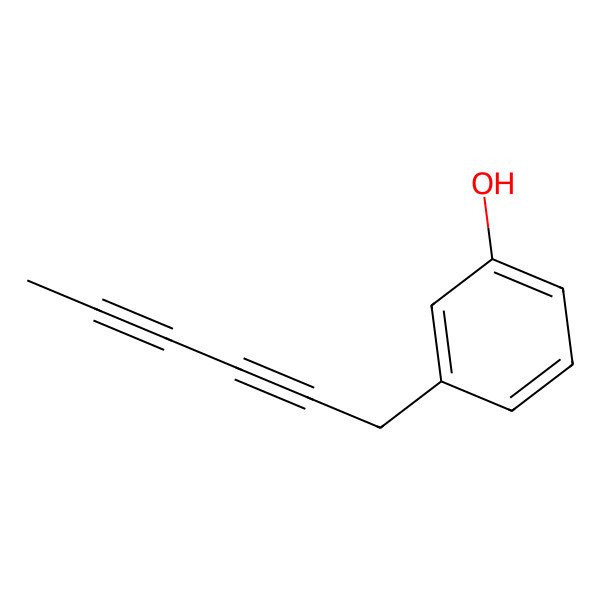 2D Structure of 3-Hexa-2,4-diynylphenol 2D Structure of 3-Hexa-2,4-diynylphenol