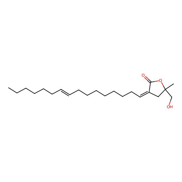 2D Structure of 3-Hexadec-9-enylidene-5-(hydroxymethyl)-5-methyloxolan-2-one