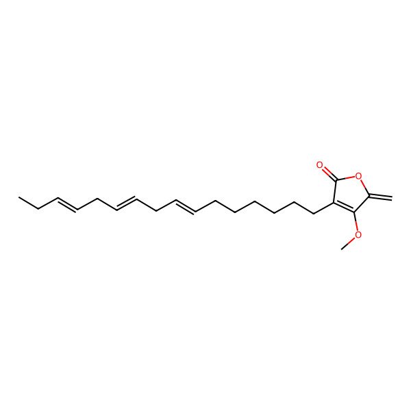 2D Structure of 3-Hexadeca-7,10,13-trienyl-4-methoxy-5-methylidenefuran-2-one