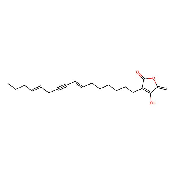 2D Structure of 3-Hexadeca-7,12-dien-9-ynyl-4-hydroxy-5-methylidenefuran-2-one