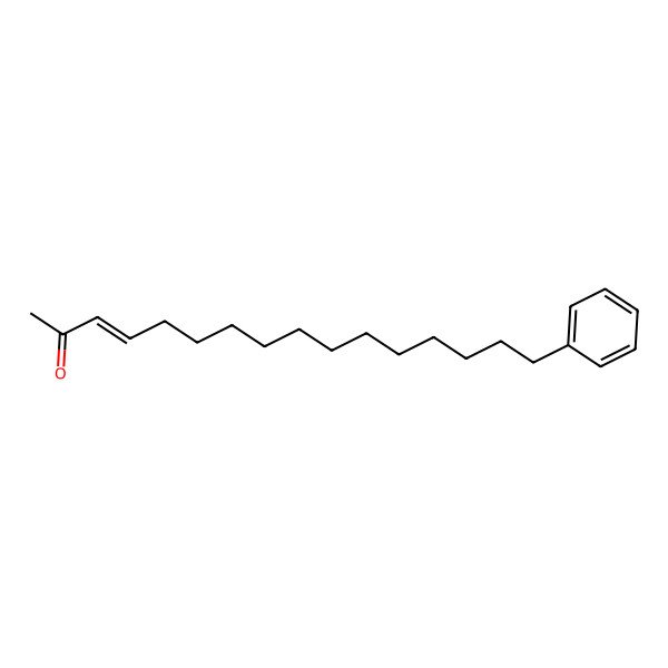 2D Structure of 3-Hexadecen-2-one, 16-phenyl-, (3E)-