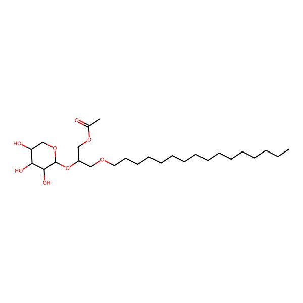 2D Structure of [3-Hexadecoxy-2-(3,4,5-trihydroxyoxan-2-yl)oxypropyl] acetate