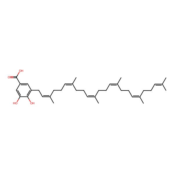 2D Structure of 3-Hexaprenyl-4,5-dihydroxybenzoic acid