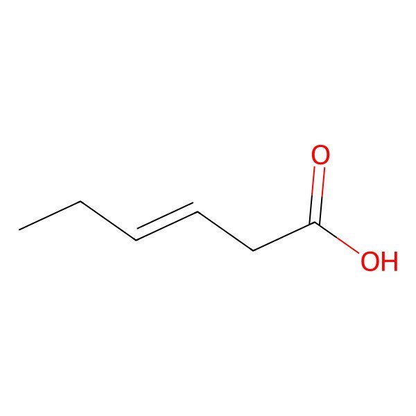 2D Structure of 3-Hexenoic acid