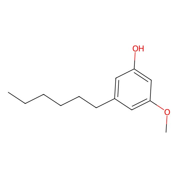2D Structure of 3-Hexyl-5-methoxyphenol