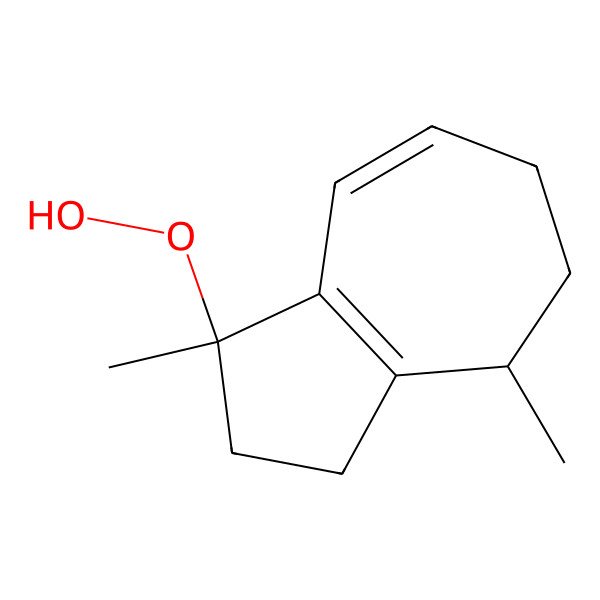2D Structure of 3-hydroperoxy-3,8-dimethyl-2,6,7,8-tetrahydro-1H-azulene