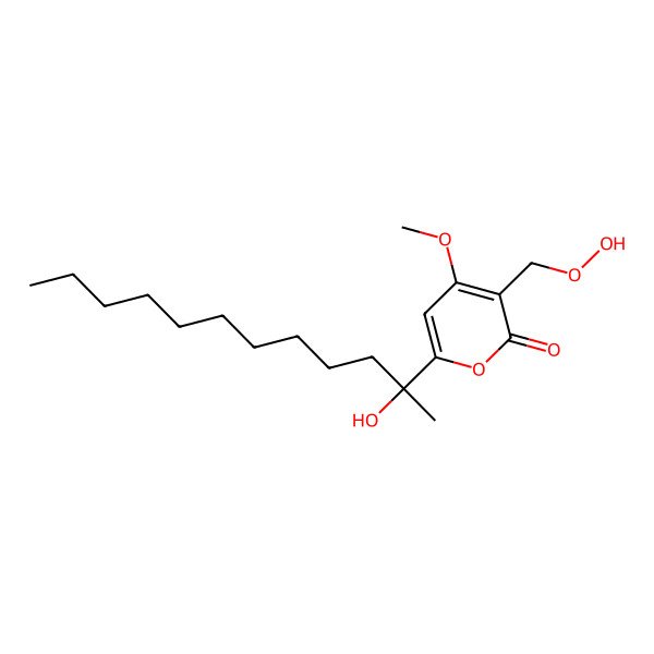 2D Structure of 3-(Hydroperoxymethyl)-6-(2-hydroxydodecan-2-yl)-4-methoxypyran-2-one
