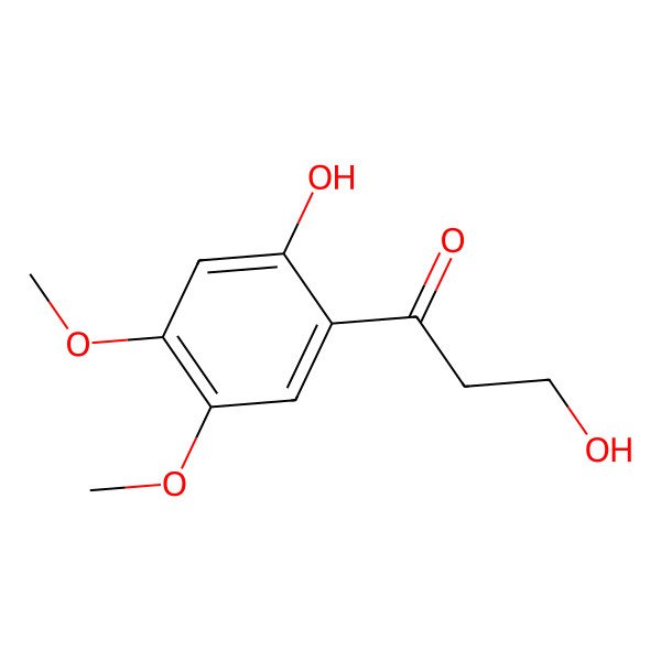 2D Structure of 3-Hydroxy-1-(2-hydroxy-4,5-dimethoxyphenyl)propan-1-one