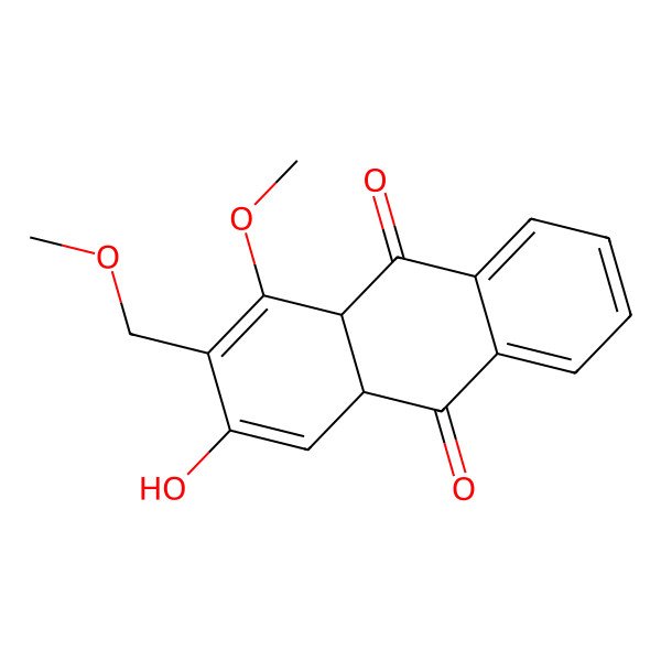 2D Structure of 3-Hydroxy-1-methoxy-2-(methoxymethyl)-4a,9a-dihydroanthracene-9,10-dione 2D Structure of 3-Hydroxy-1-methoxy-2-(methoxymethyl)-4a,9a-dihydroanthracene-9,10-dione