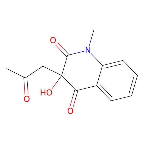 2D Structure of 3-Hydroxy-1-methyl-3-(2-oxopropyl)quinoline-2,4-dione