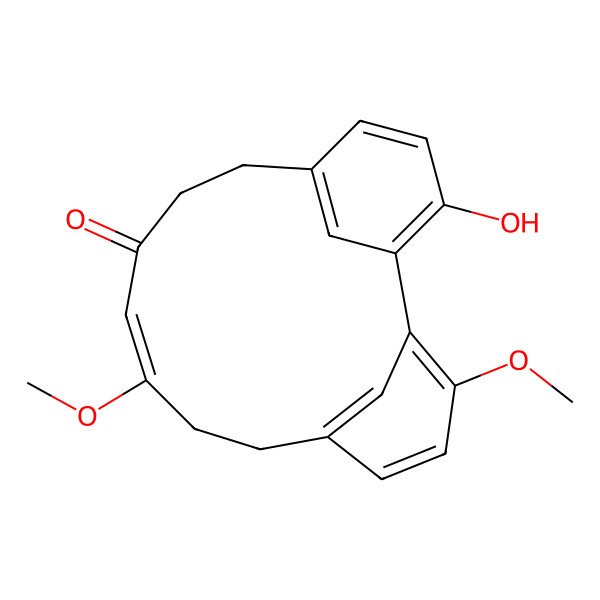 2D Structure of 3-Hydroxy-11,17-dimethoxytricyclo[12.3.1.12,6]nonadeca-1(17),2,4,6(19),10,14(18),15-heptaen-9-one