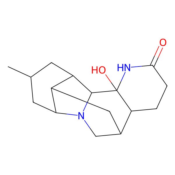 2D Structure of 3-Hydroxy-14-methyl-1,4-diazapentacyclo[7.7.1.02,12.03,8.011,16]heptadecan-5-one