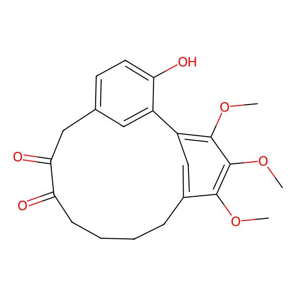 2D Structure of 3-Hydroxy-15,16,17-trimethoxytricyclo[12.3.1.12,6]nonadeca-1(18),2,4,6(19),14,16-hexaene-8,9-dione