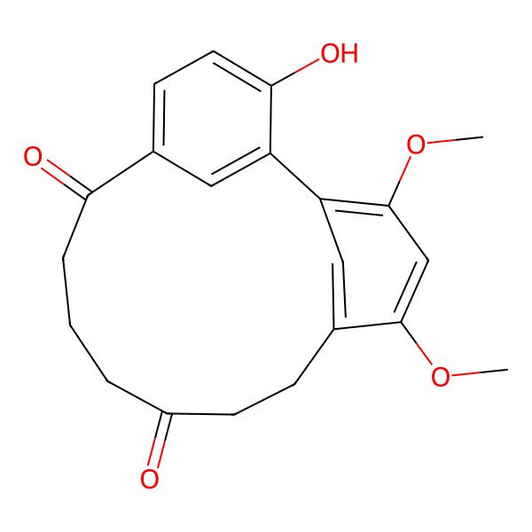 2D Structure of 3-Hydroxy-15,17-dimethoxytricyclo[12.3.1.12,6]nonadeca-1(17),2,4,6(19),14(18),15-hexaene-7,11-dione