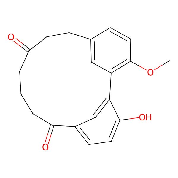 2D Structure of 3-Hydroxy-17-methoxytricyclo[12.3.1.12,6]nonadeca-1(17),2,4,6(19),14(18),15-hexaene-7,11-dione