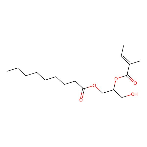 2D Structure of [3-Hydroxy-2-(2-methylbut-2-enoyloxy)propyl] nonanoate