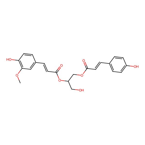 2D Structure of [3-Hydroxy-2-[3-(4-hydroxy-3-methoxyphenyl)prop-2-enoyloxy]propyl] 3-(4-hydroxyphenyl)prop-2-enoate