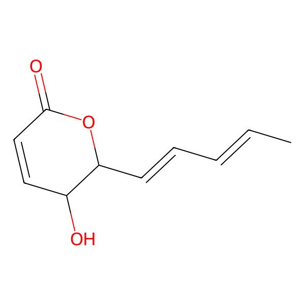 2D Structure of 3-Hydroxy-2-penta-1,3-dienyl-2,3-dihydropyran-6-one