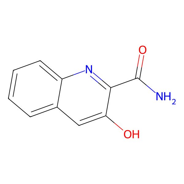 2D Structure of 3-Hydroxy-2-quinolinecarboxamide