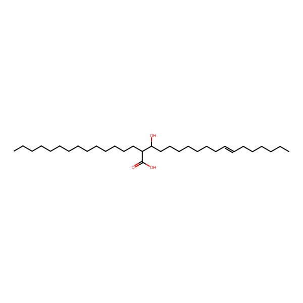 2D Structure of 3-Hydroxy-2-tetradecyloctadec-11-enoic acid