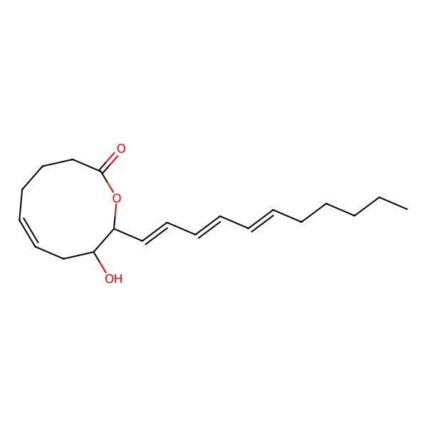 2D Structure of 3-Hydroxy-2-undeca-1,3,5-trienyl-2,3,4,7,8,9-hexahydrooxecin-10-one