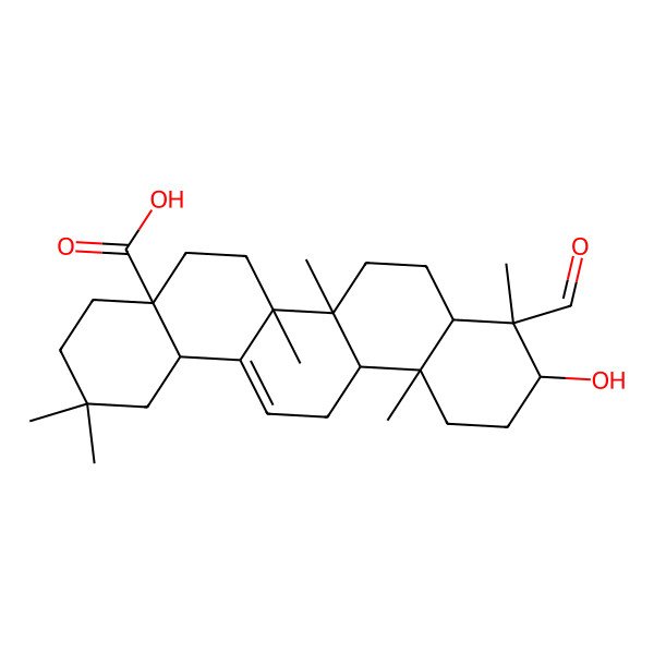 2D Structure of 3-Hydroxy-23-oxoolean-12-en-28-oic acid