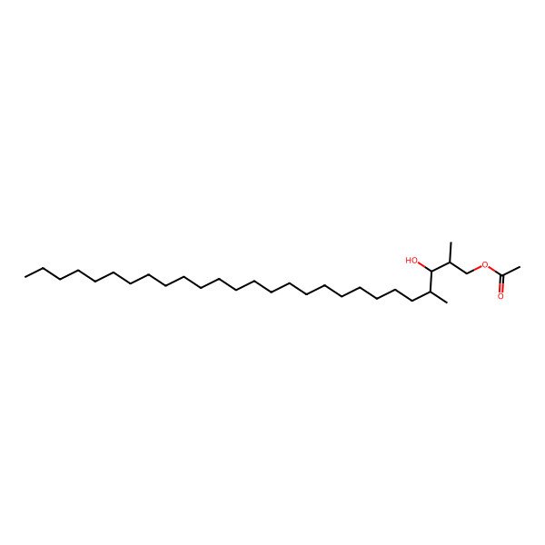 2D Structure of 3-Hydroxy-2,4-dimethylheptacosyl acetate